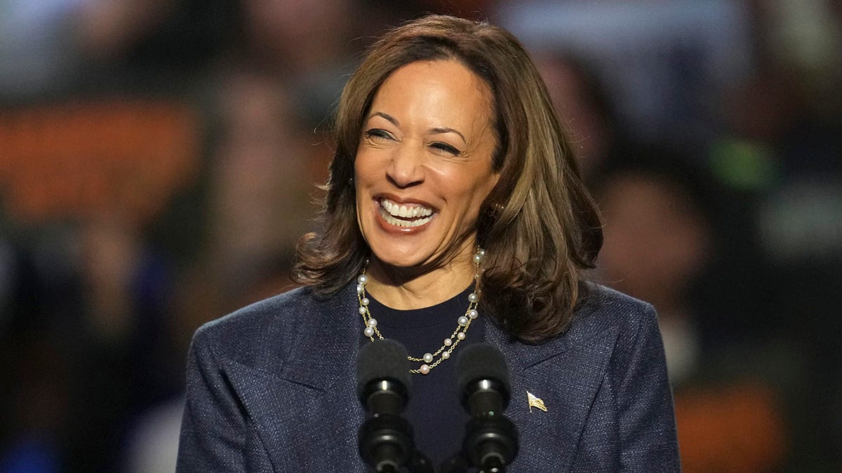 Kamala Harris of Michigan, smiles